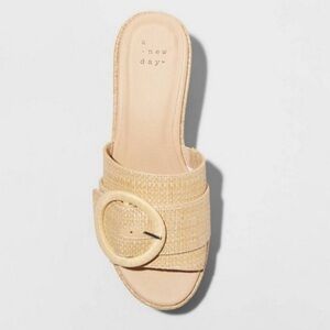 A New Day Womens Size 10 Shoes Brown Slides Wedge Fashion Platform Y2K Sandals